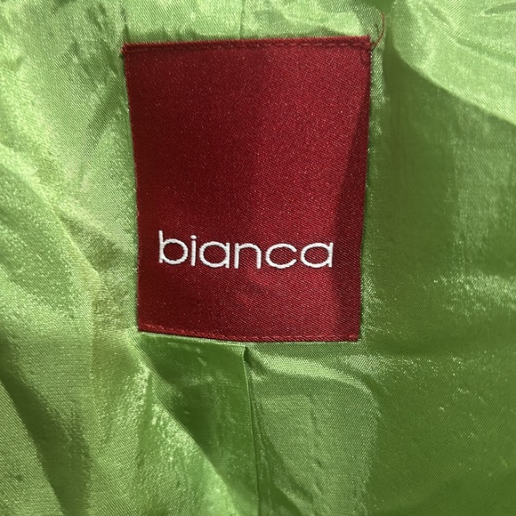 Bianca Lined Green Black Boucle Tweed Enameled Buttons US Sz 8 - Picture 8 of 8